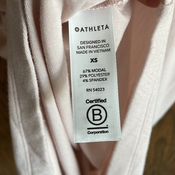 Athleta Light Pink Cloudlight Restore Knit Top XS - Picture 5 of 5